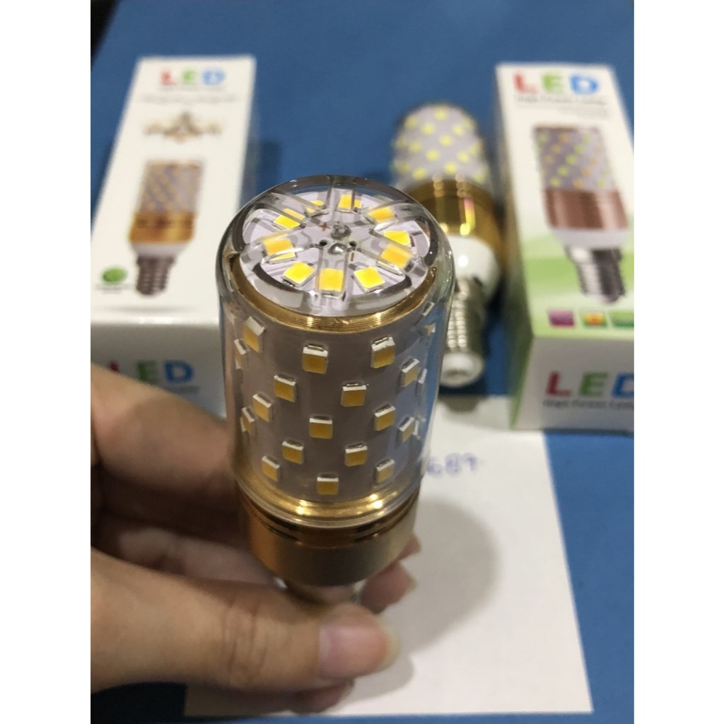 Lampu bohlam LED Corn candle hias terang gantung e14 12 watt