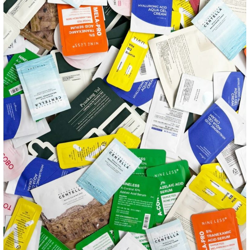 SAMPLE Sachet Korean Skincare Cream Toner Sunscreen Serum