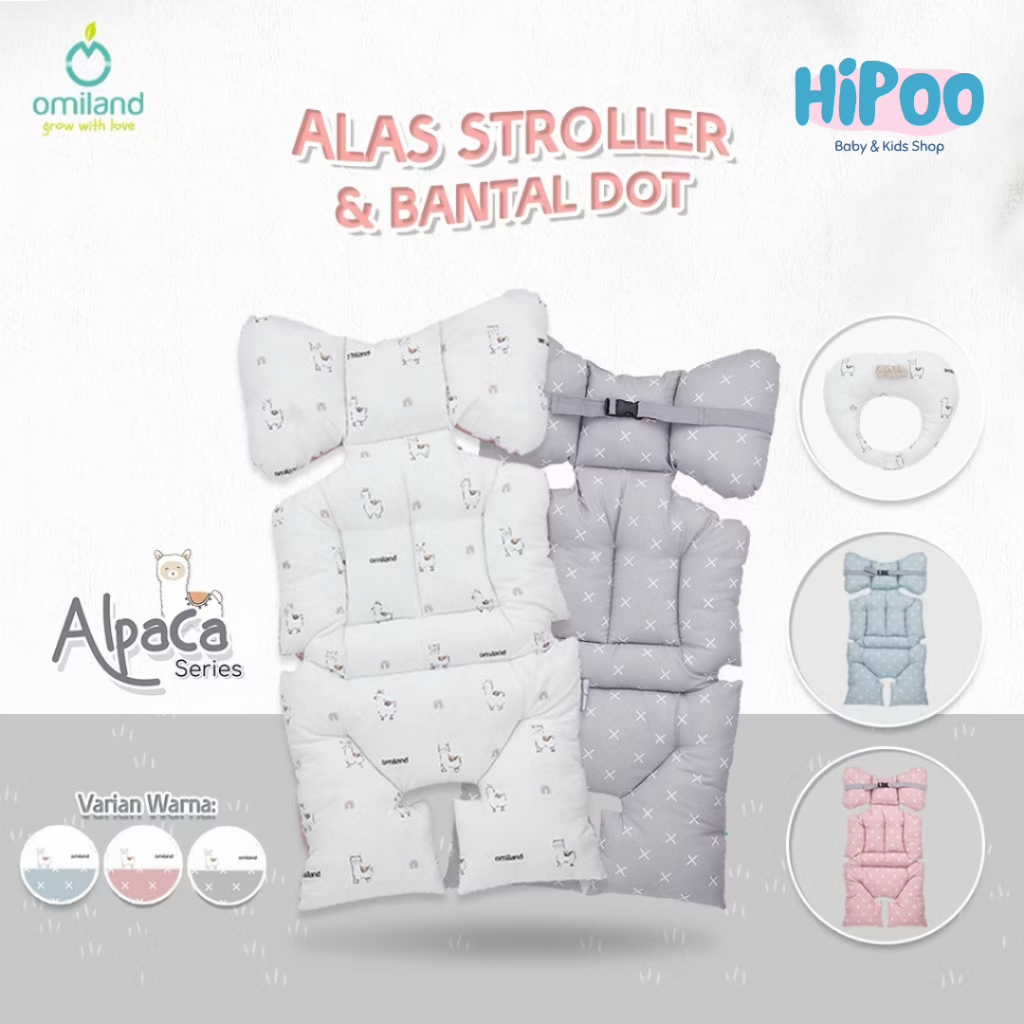 Omiland Alas Stroller Bayi + Bantal Dot