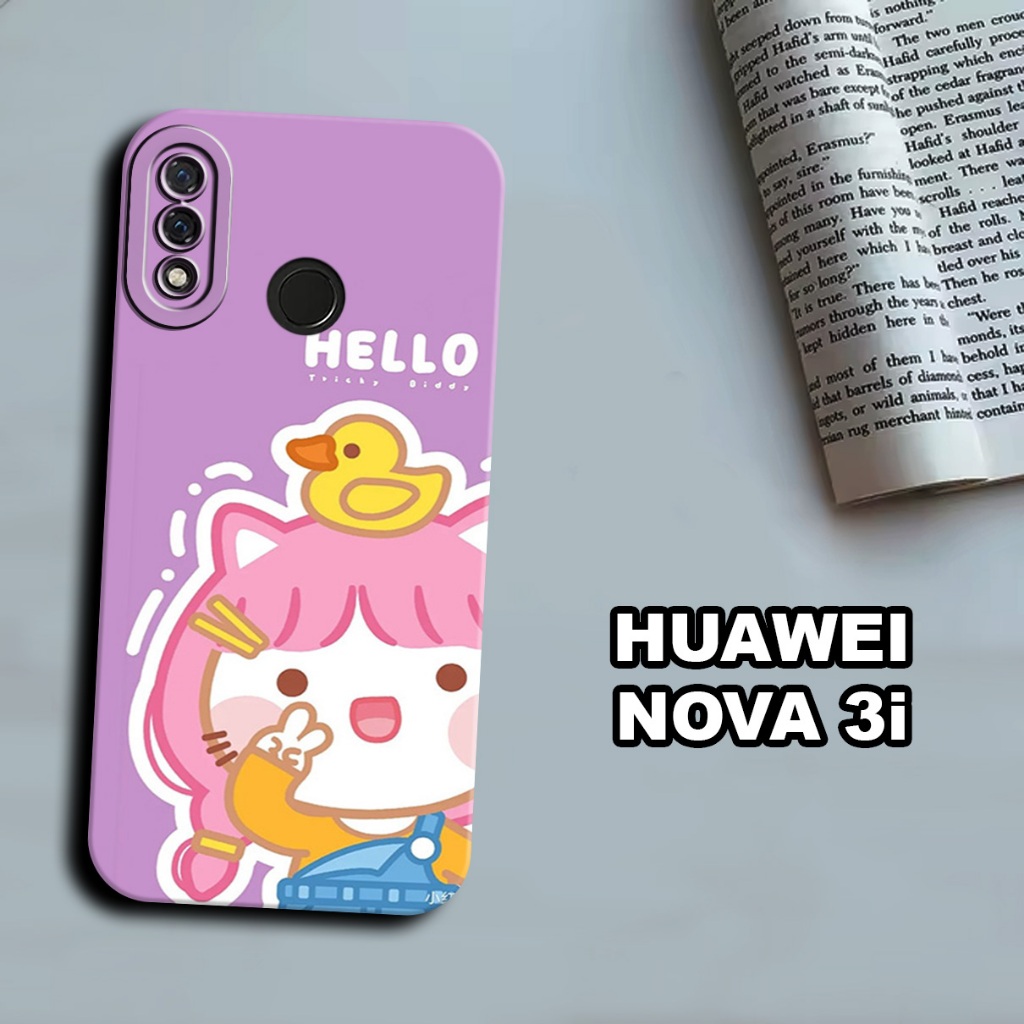 CC40/ Softcase karet lentur untuk huawei nova 3i/Motif cewek/case huawei nova 3i/kesing huawei nova 