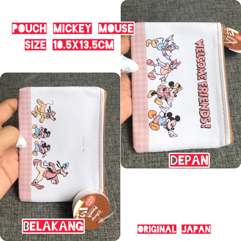 pouch serbaguna mickey mouse original japan