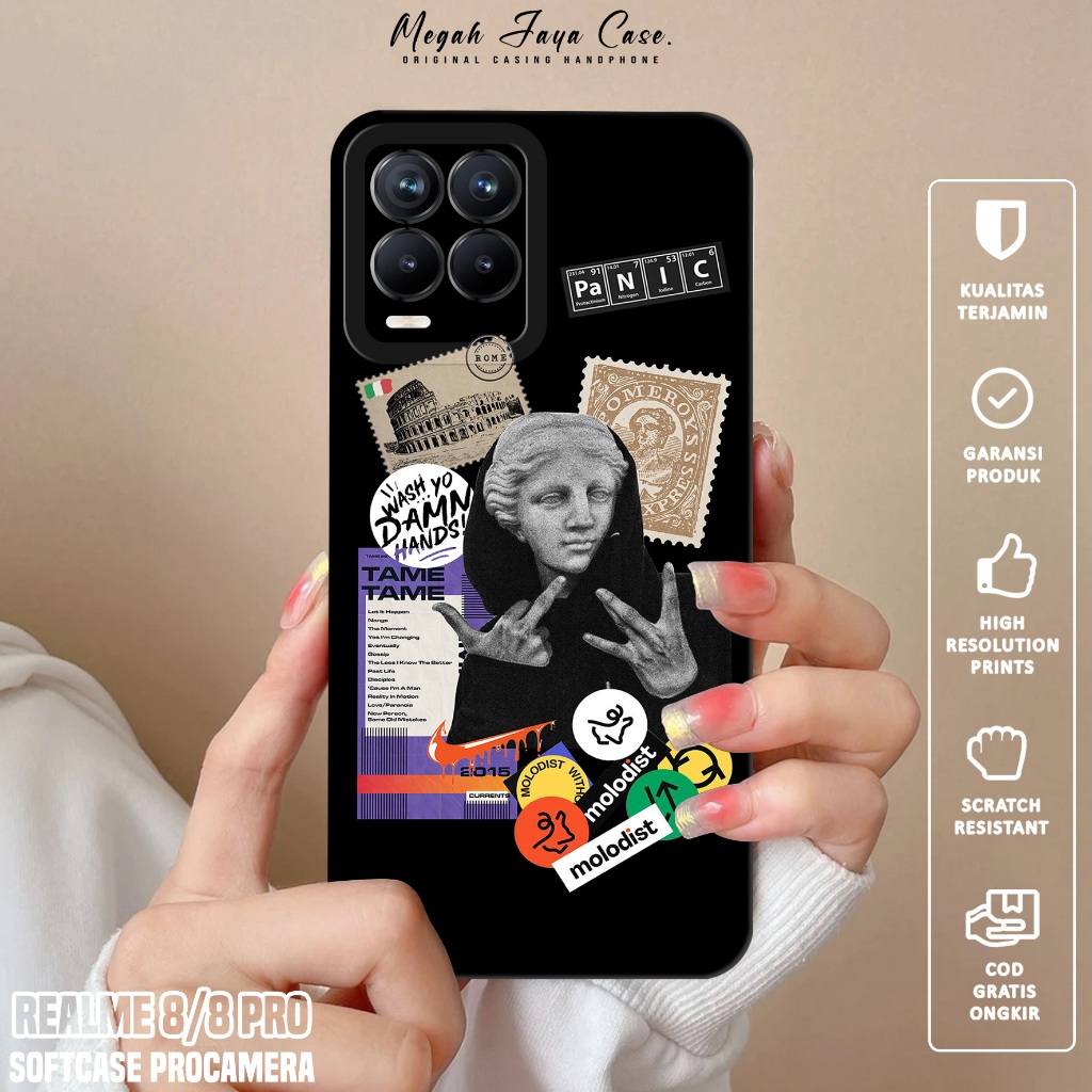 Softcase Hp REALME 8 / REALME 8 PRO - Case Hp REALME 8 / REALME 8 PRO Motif Estetik - Silikon Hp REA