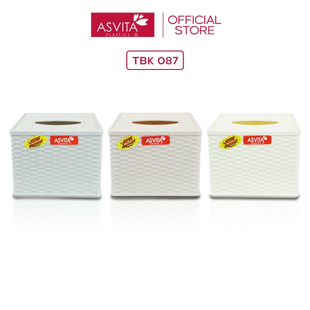 ASVITA Tempat Tissue Kotak Rotan Plastik Box Tisu TBK-087