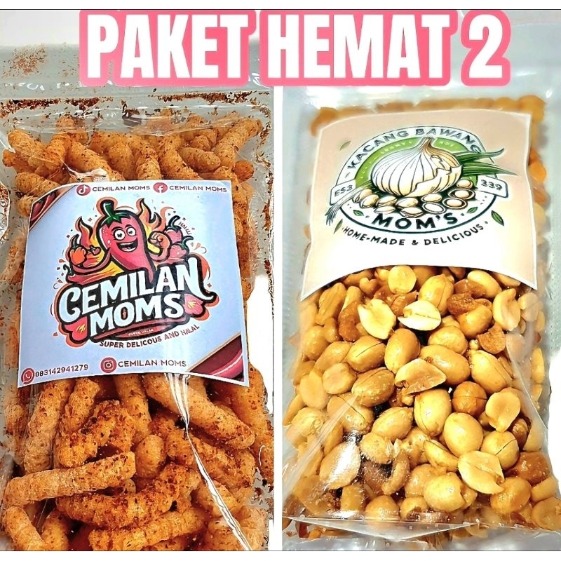 

PAKET HEMAT SNACK 2 BUNGKUS ULAT SUTRA/KACANG BAWANG