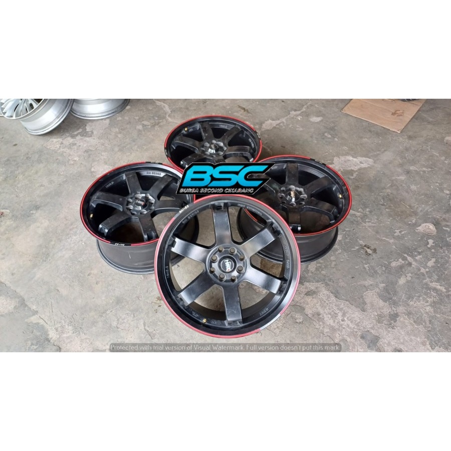 Velg Mobil Racing Bekas R18 HSR Rai-S3 Pcd 4x100 4x114 Ring 18 Buat Raize Rocky Alvez Yaris Jazz Pel