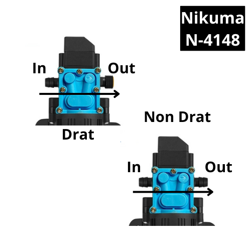Pompa DC 12V Nikuma 4148 - Single Pump Nikuma Body Pendek