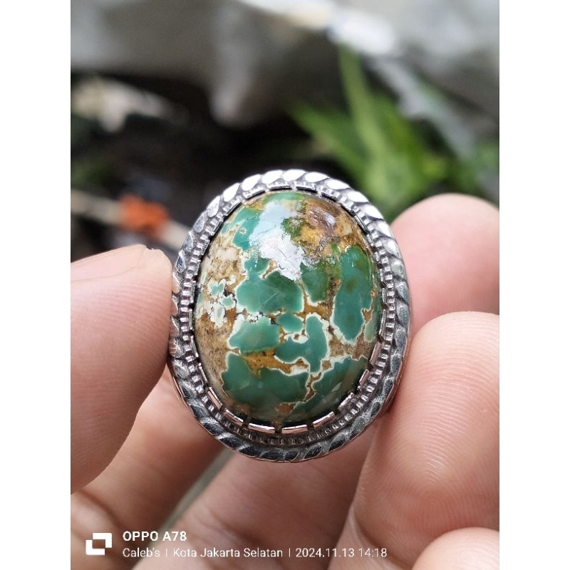 Pirus hijau Persia super pirus Persia hijau uk 7,5/8 jual kualitas bukan jual ring pirus Abdul Rozak