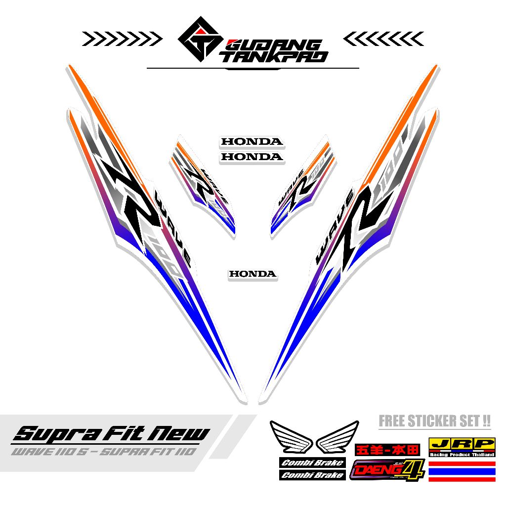 STRIPING MOTOR SUPRA FIT NEW 110 / MTF 8 / STRIPING SUPRA FIT S / STRIPING HONDA SUPRA FIT / STIKER 