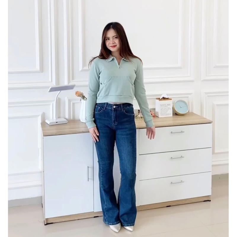 RIB GENI 8 CROP || ATASAN CROP WANITA TERBARU || BLOUSE / BLUS WANITA KEKINIAN VIRAL || OOTD FASHION