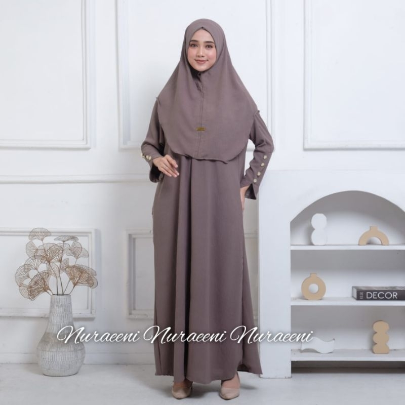 Baju Gamis Arumi  Free Hijab Baju Muslim Model Terbaru  2024