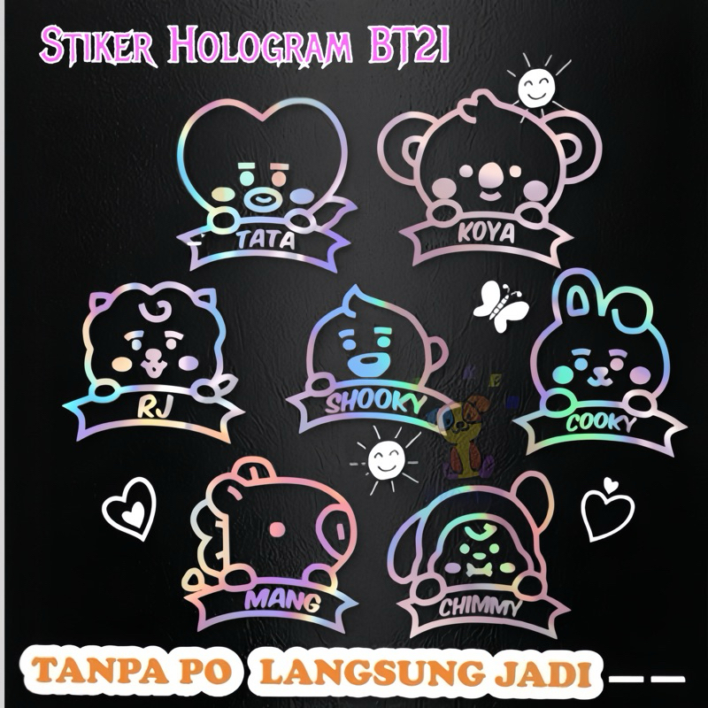 

Sticker cutting hologram bt2I bts army stiker kpop