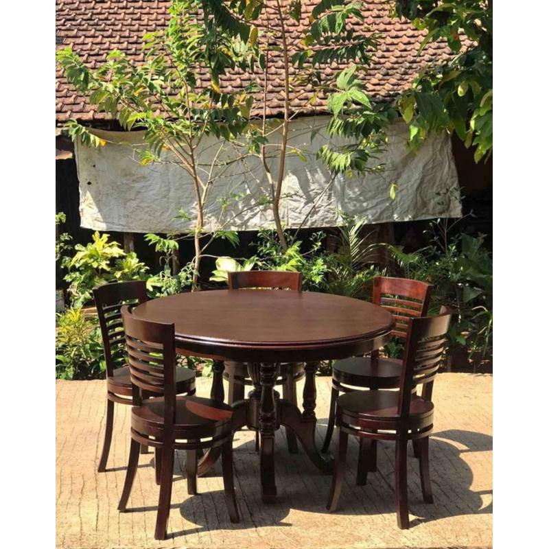 meja makan minimalis modern jati