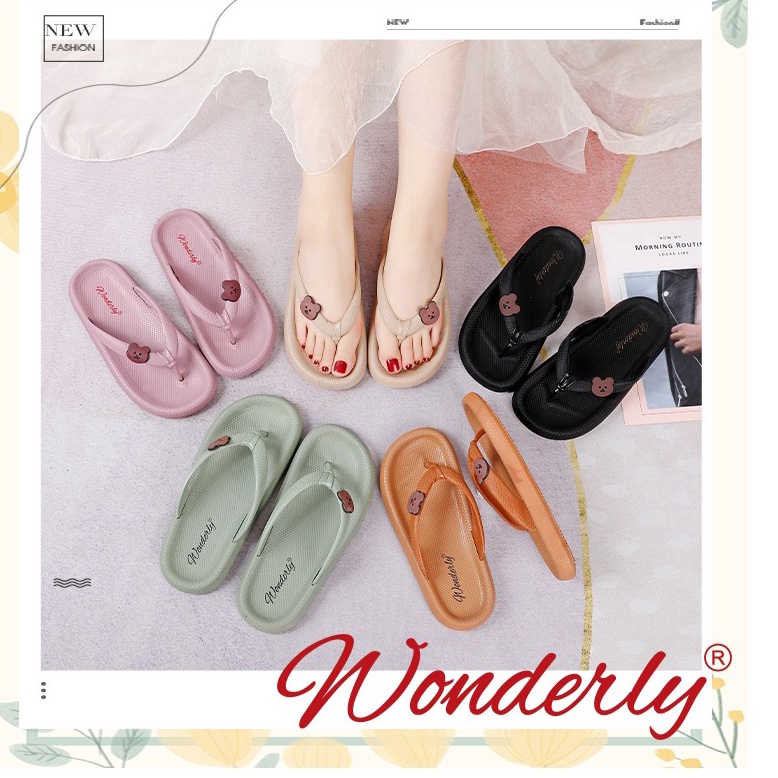 TRENDTERBARU Sandal Wanita Wonderly  Sandal Jepit  Sendal Jepit Wanita l M2288