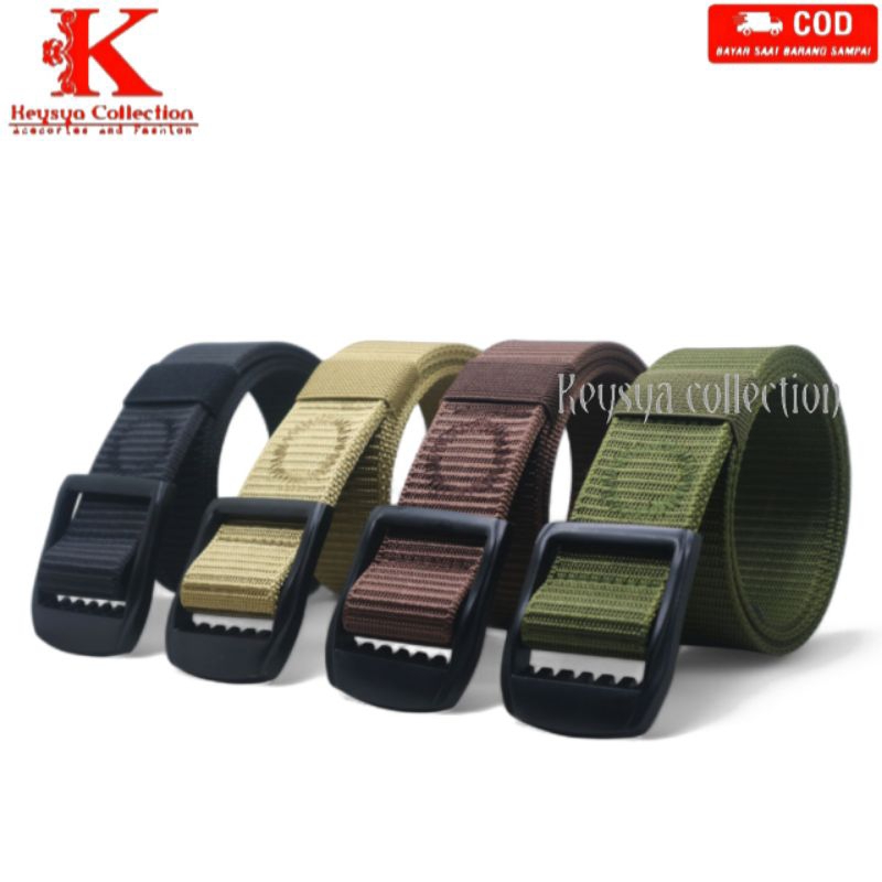 IKAT PINGGANG PRIA KEREN / SABUK PRIA NYLON KEPALA BESI TANGGUH