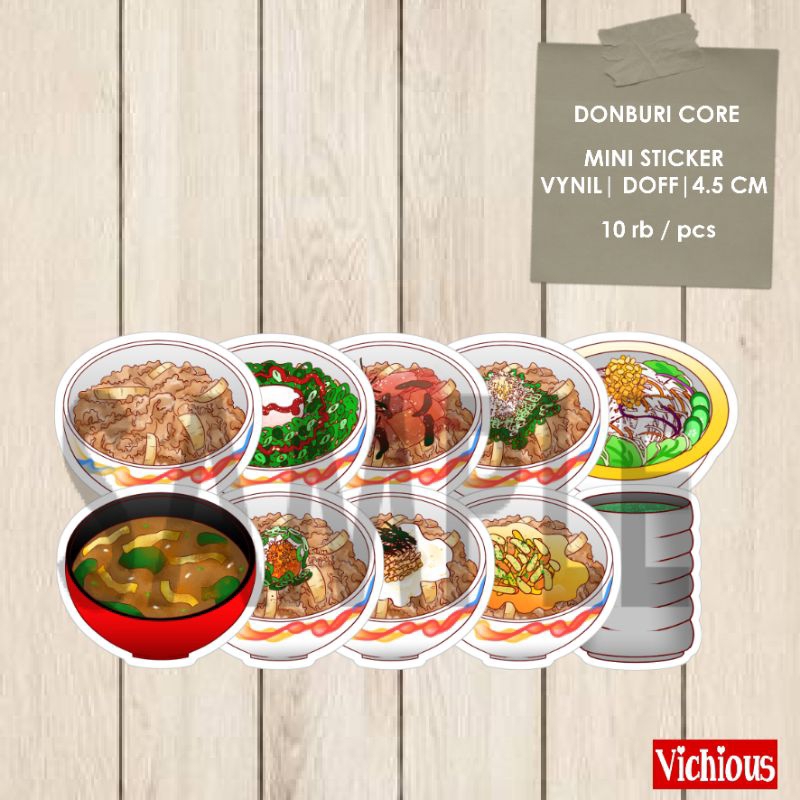 

Mini Sticker Die Cut Set Gyudon Core