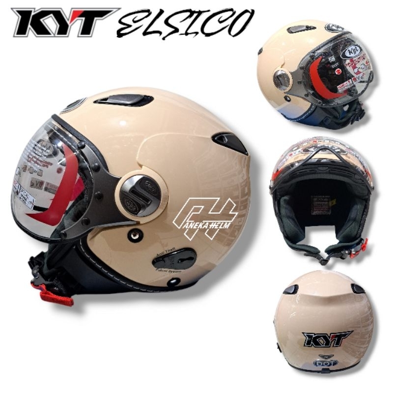 Helm KYT ELSICO CREAM | kyt retro classic