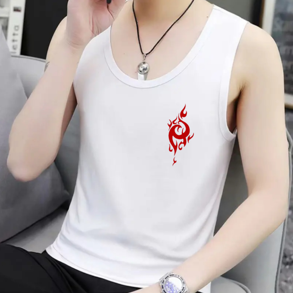 Singlet Pria Logo Merah Atasan Kutang Laki Laki Lexbong Pakaian Dalaman Lexton Tak BerLengan COD