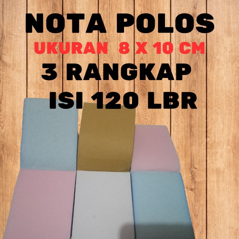 

Nota Polos Ukuran 8 x 10 cm (3rangkap)