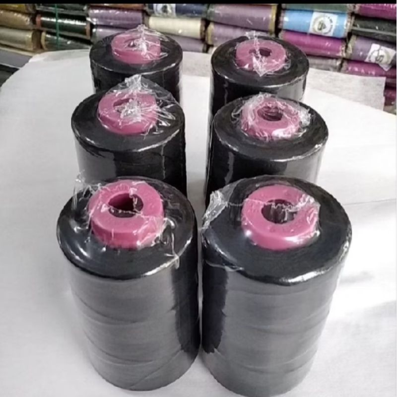 benang jahit jeans 20/2 3000 ( 6 pcs) hitam