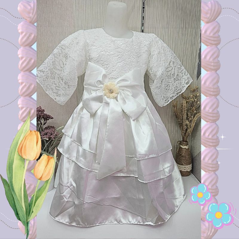 Gaun Pesta Anak bahan Satin Lembut