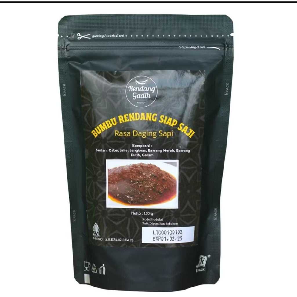 

Bumbu Rendang Siap Saji 150gr | Rasa Daging Sapi