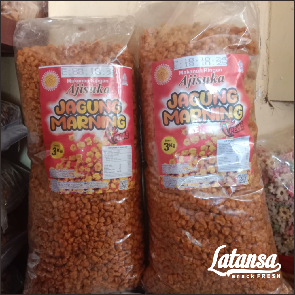 

Marning Pedas Manis 1KG Kiloan Murah Gurih Renyah / Marneng Jagung Pedas Manis