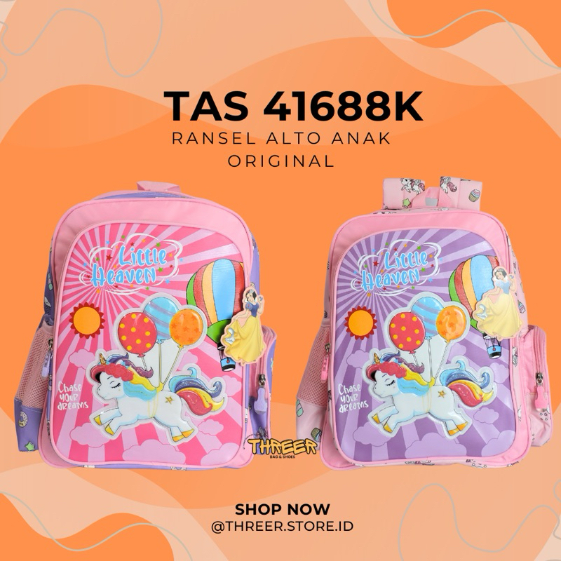 Tas Ransel Anak Cewe Gambar Little Pony SD ALTO 41688K  Sekolah Backpack Original 100%