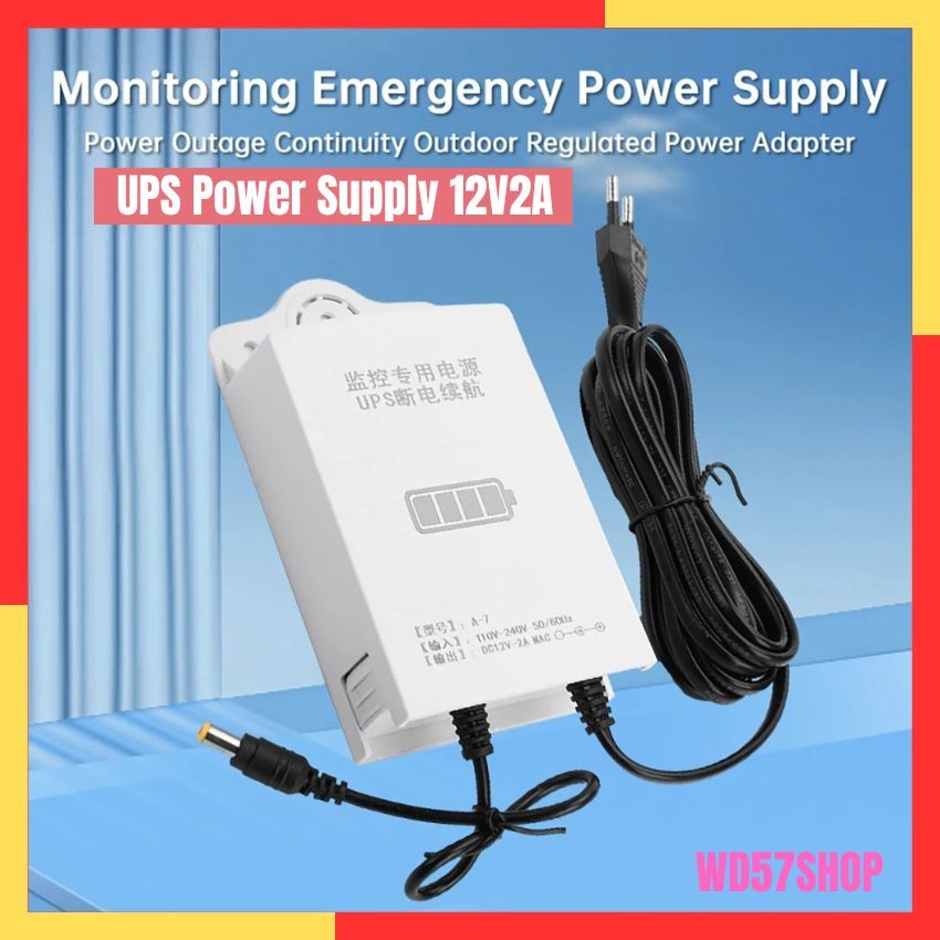 Mini UPS Power Supply Backup for CCTV Router Alarm