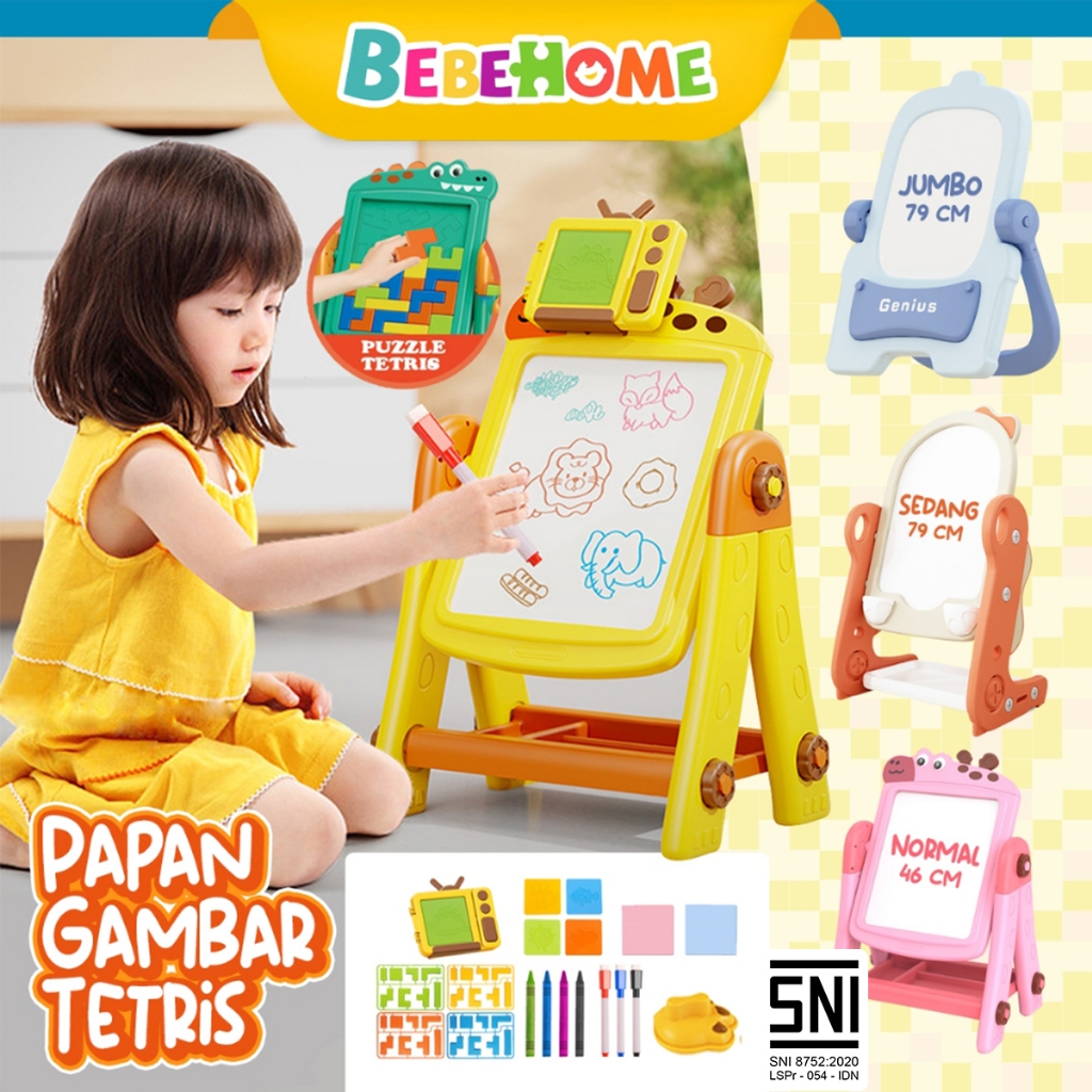 

Bebehome Papan Tulis Anak Magnetic bisa Disesuaikan dengan Postur Tubuh High Quality | Drawing Board Papan Tulis Belajar Adjustable Premium Quality Bonus Magnet Learning Board Education dan Spidol