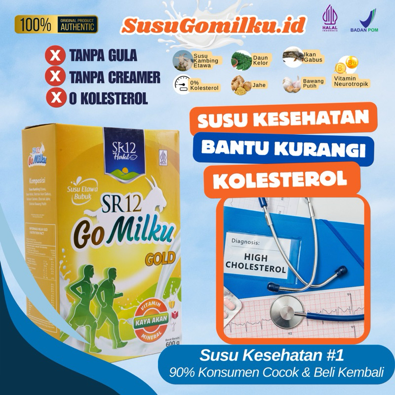 

SR12 GOMILKU GOLD Susu Kambing Etawa - Susu Rendah Lemak Tinggi Nutrisi - Bantu Turunkan Kolesterol