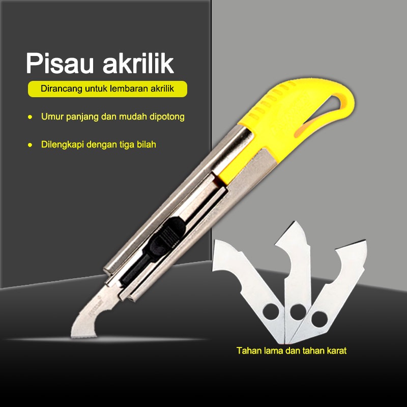 

toko dako❀Pisau Cutter Akrilik/Pemotong Akrilik/Acrylic Cutter/Alat Pemotong HPL PVC/kertas industri besar/Plexyglass/Pisau tebal gambar/pisau membongkar/pemotong kertas/pisau pelat khusus/pemotong plastik akrilik/pemotong plastik/pisau kait