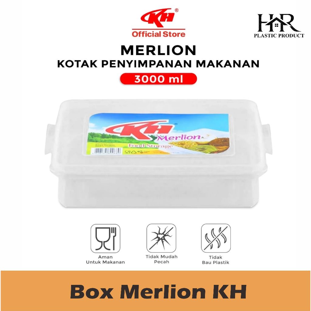KH Box Merlion 3 Liter Plastik Food Storage Food Safe