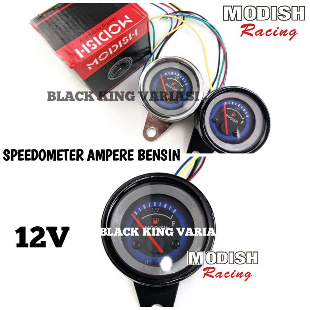Speedometer Amper Bensin Led Jarum Amper Bensin Jarum Led Lampu Universal Fuel Meter Bensin Amper Me