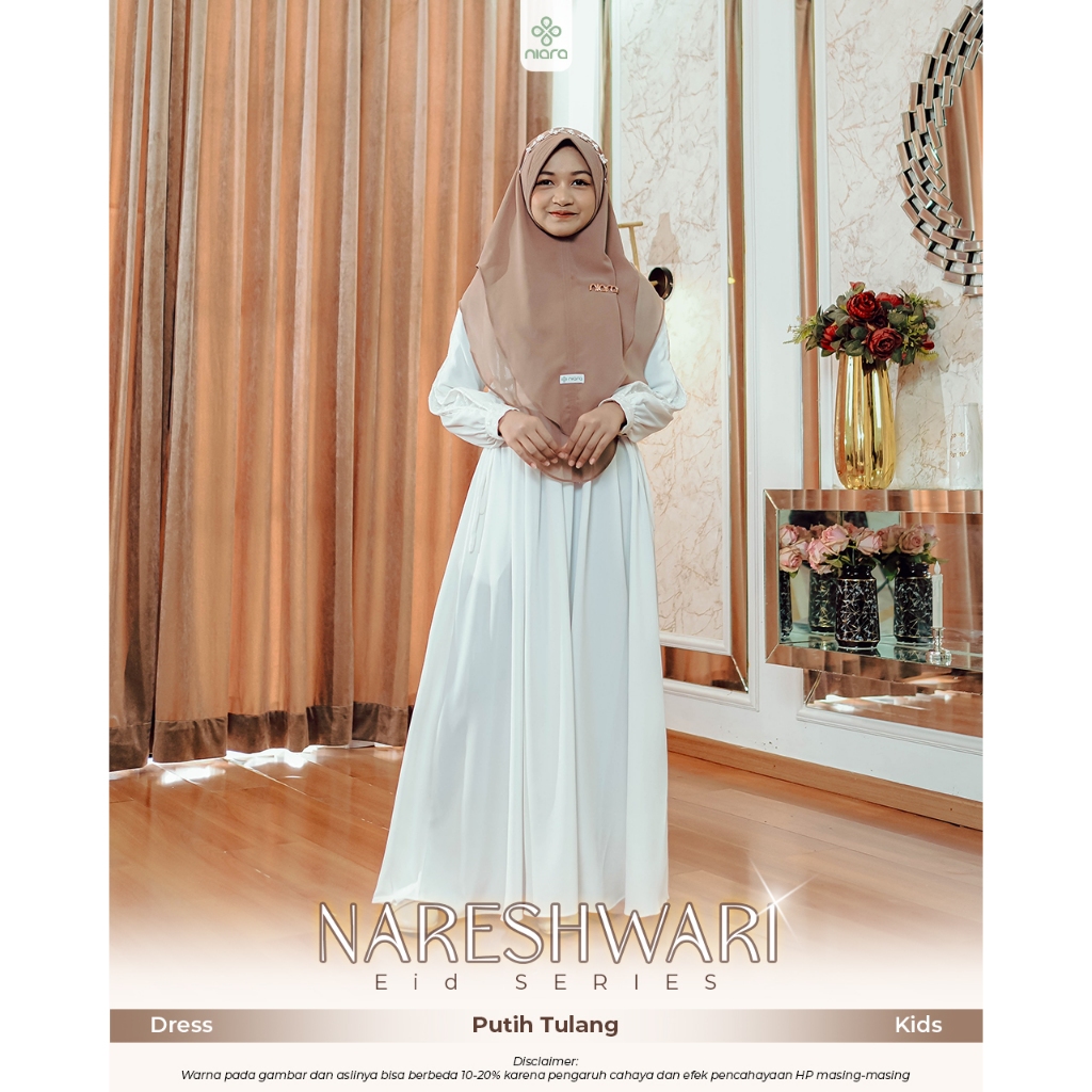 Sarimbit Keluarga 2025 Nareshwari Eid Series Dress Kids Bahan Kenzo Twill by Niara Official