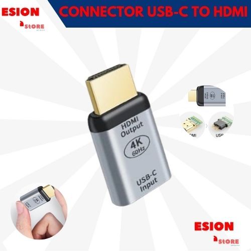 Connector Hdmi Male Output To Type C Female/ USB Type C 3.1 to HDMI TV Converter 4K