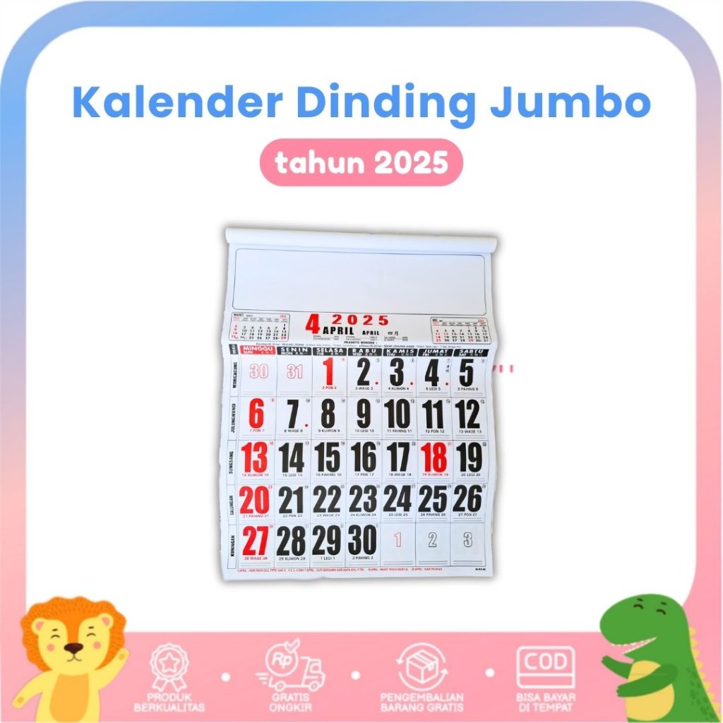 

Kalender Dinding Jumbo Tahun 2025