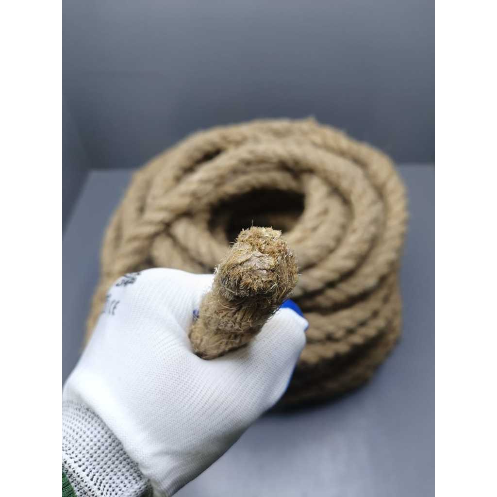 Tali Tambang Besar 20mm Permeter Tampar Manila Goni Dadung Coklat Kapal Jumbo Lomba Tarik
