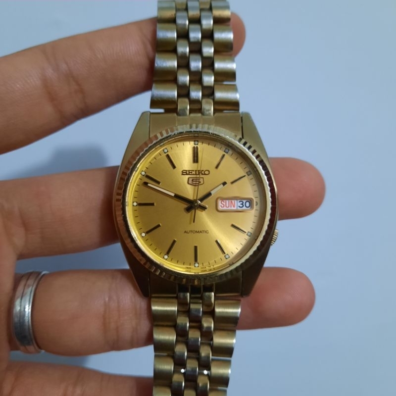 Seiko 5 Automatic SNXJ94K Gold Datejust President  SNXJ94 7S26-0500 Not SNXJ89 SNXJ90