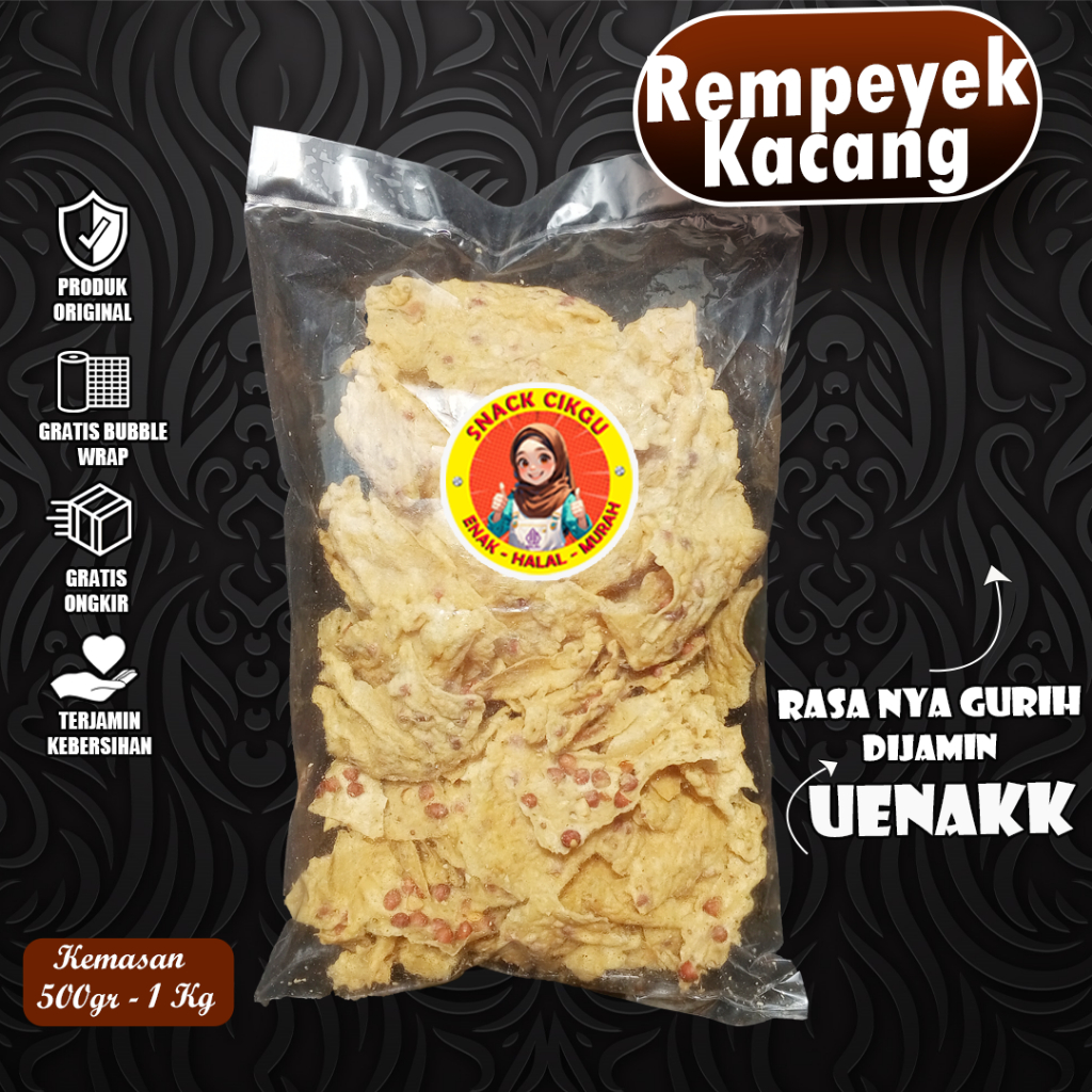 

Peyek Kacang | Rempeyek Kemasan (500 gr) | Peyek Udang Kecepe | Peyek Teri Medan | Peyek Udang Rebon