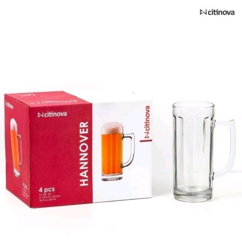 TSSJ ( ISI 6 PCS ) GELAS HANNOVER CTNV GELAS BELING KACA TEBAL TINGGI GELAS MINUM KACA JUS BIR MEWAH