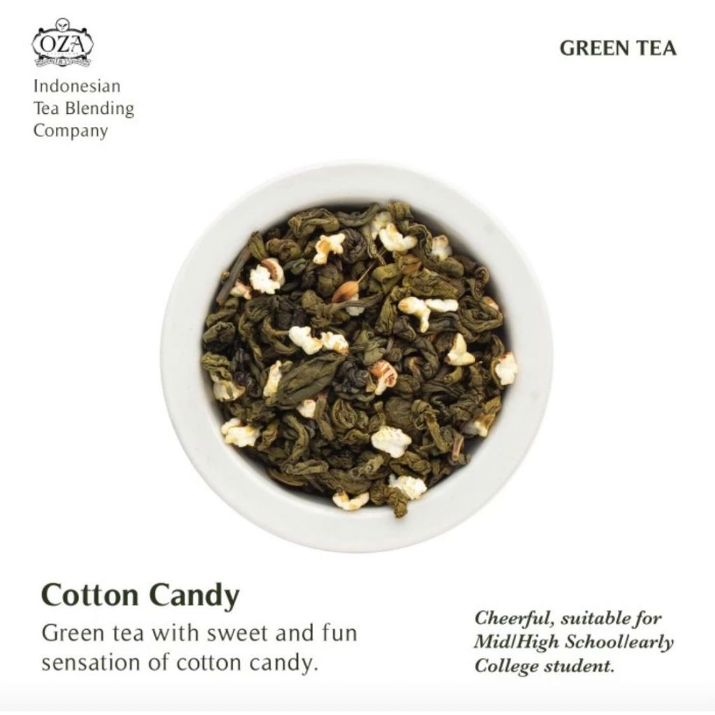 

OZA Tea - Cotton Candy | Artisan Tea - Green Tea | Specialty Grade | Teh Premium | 40 gram (20 cups)