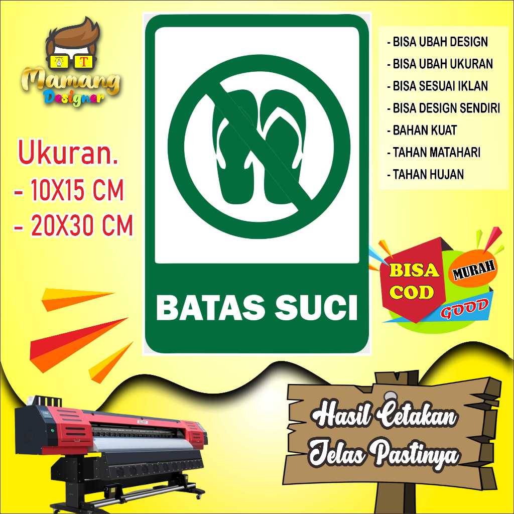 

Cetak Sticker Untuk Tempelan Batas Suci Keren Hijau