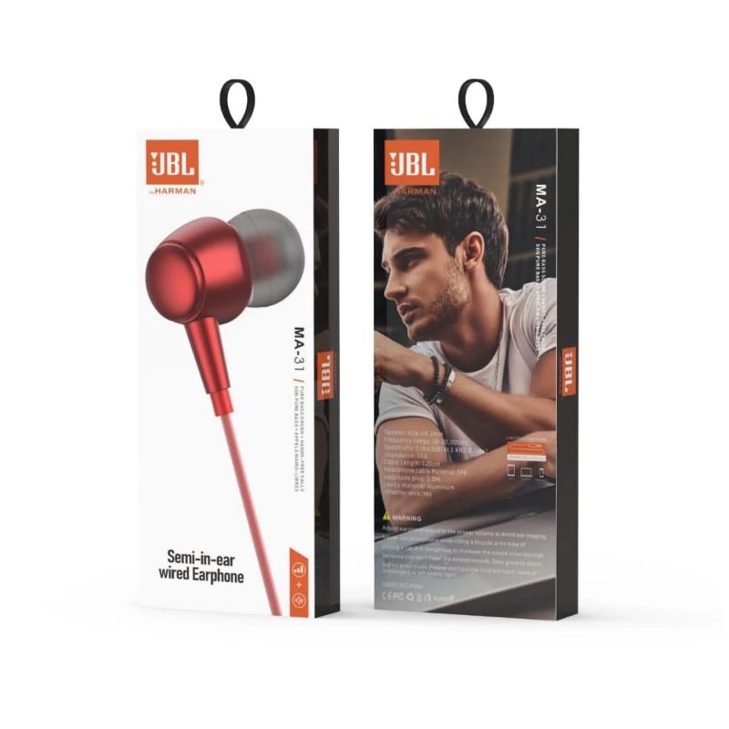 Headset JBL MA31/Earphone Handphone/ Headset HP jbl super bass original 100% extra bass