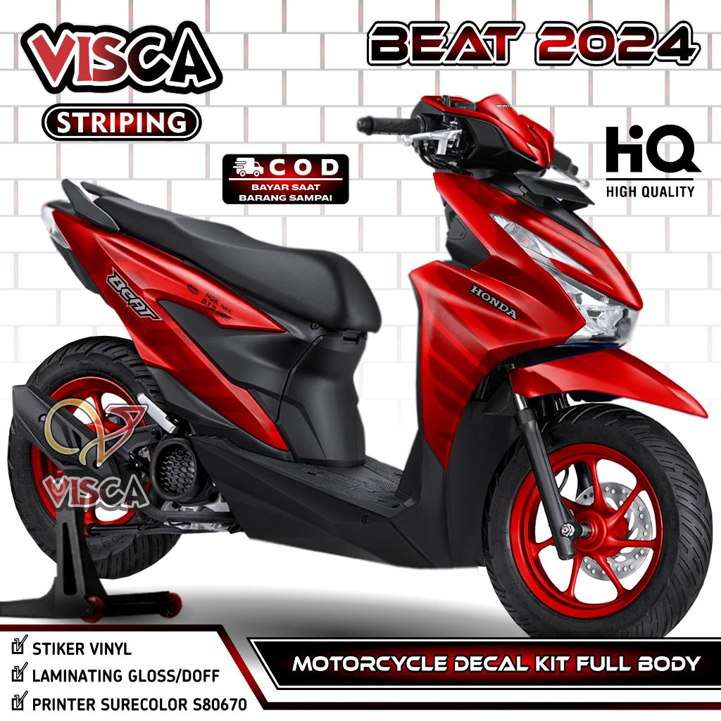 Decal Beat 2024 Full Body - Stiker Motor Beat Street 2024 Fullbody - Dekal Beat Terbaru 2024 - Stick