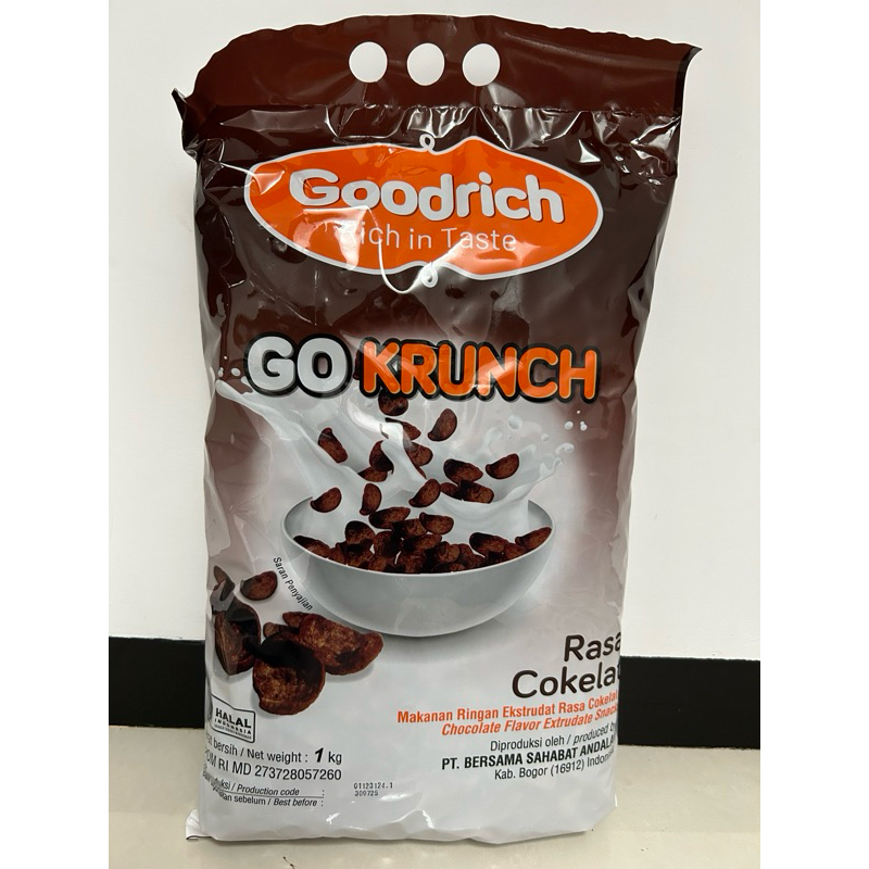 

Sereal Cokelat Crunchy Goodrich 1kg - Go Krunch Chocolate