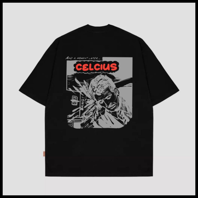 CELCIUS Kaos Distro Moment Later/Kaos Lengen Pendek Unisex