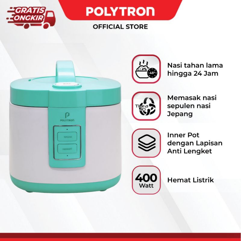 POLYTRON Rice Cooker / Magic Com 2 Liter Donabe PRC-1202G