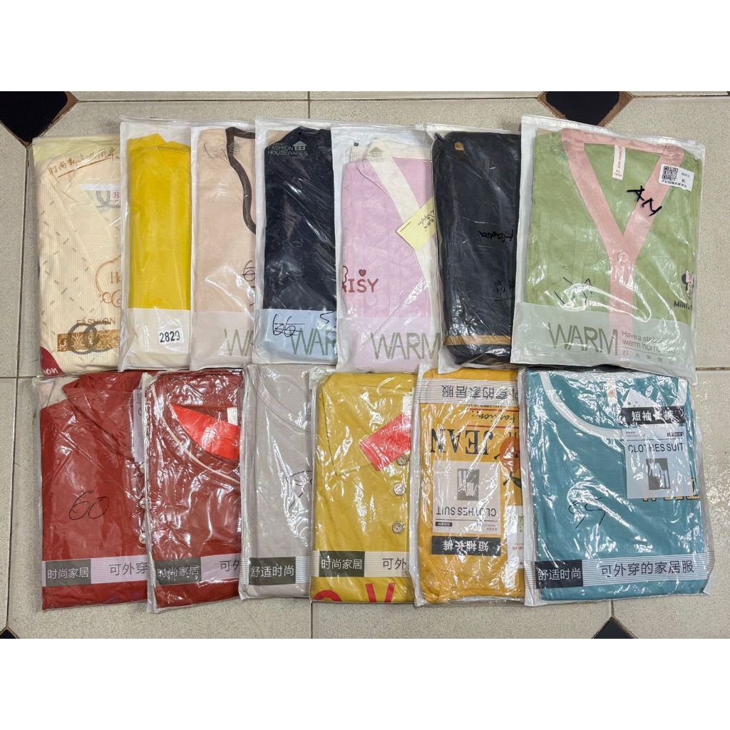 PAKET USAHA GROSIR PIYAMA CP KATUN - 10pcs piyama baru