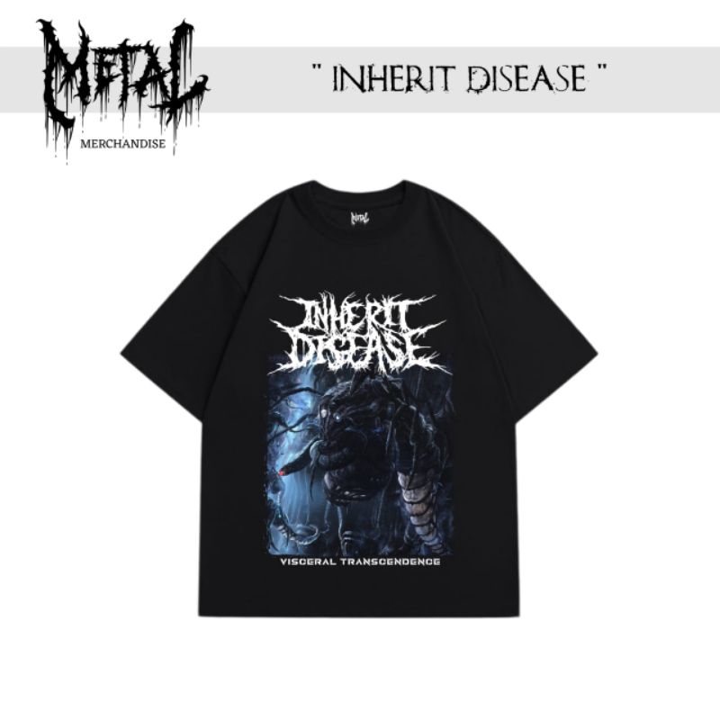 kaos inherit disease t-shirt metal luar negeri original