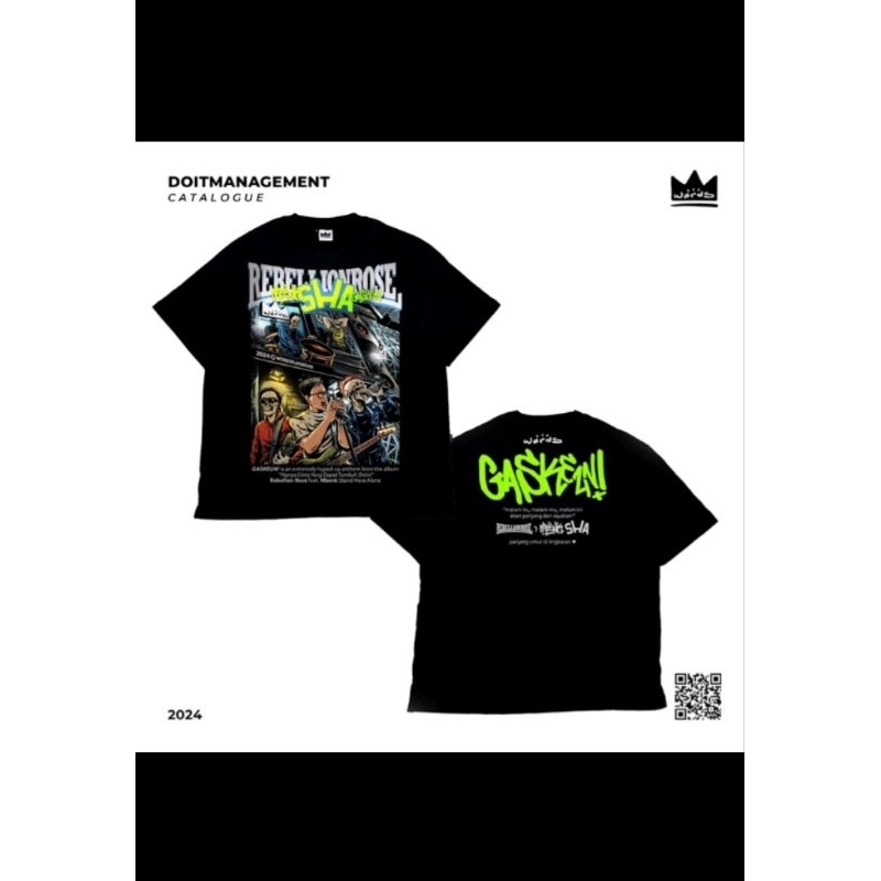TSHIRT REBELLION ROSE X MBENK SHA - GASKEUN ,OFFICIAL MERCH